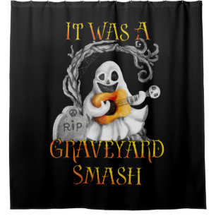 Halloween Monster Mash Ghost Graveyard Smash Shower Curtain