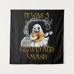 Halloween Monster Mash Ghost Graveyard Smash  Tapestry