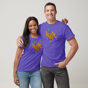 Halloween Monster Momster Orange Sprinkles Purple T-Shirt