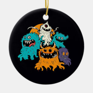 Halloween/Monster/October/Fall Ceramic Ornament