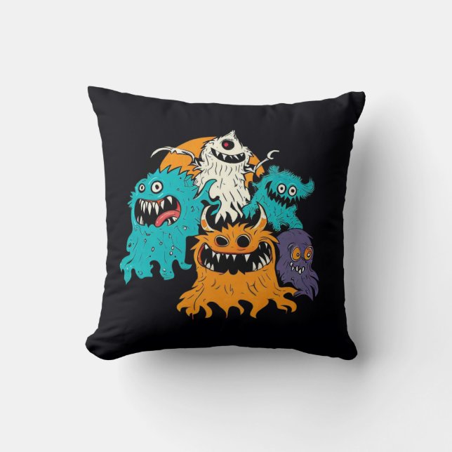 Halloween/Monster/October/Fall  Cushion (Front)