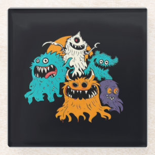 Halloween/Monster/October/Fall Glass Coaster