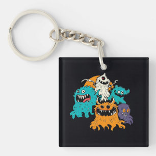 Halloween/Monster/October/Fall Key Ring