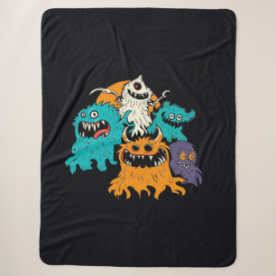 Halloween/Monster/October/Fall  Sherpa Blanket