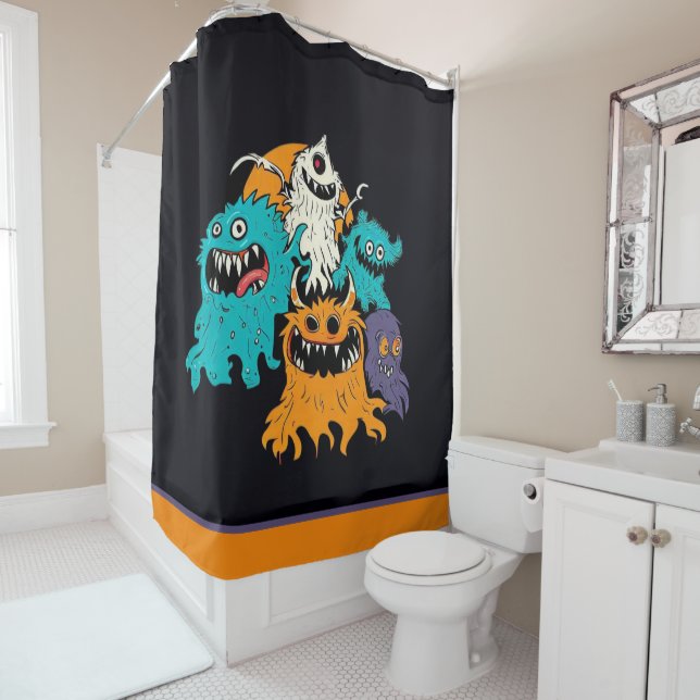 Halloween/Monster/October/Fall  Shower Curtain (In Situ)