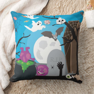 Halloween Monster Scene Cushion