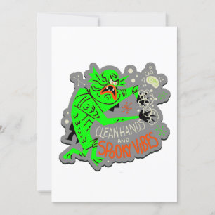 halloween monster spooky vibes covid invitation