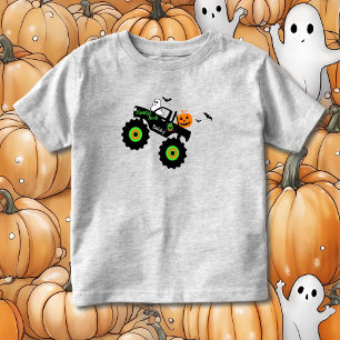 Halloween Monster Truck Add Name Toddler T-shirt