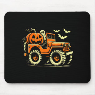 Halloween Monster Truck Ghost Mouse Pad