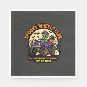 Halloween Monster Truck Night Napkin