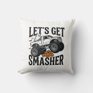 Halloween Monster Truck Smasher Vintage Shirt Desi Cushion