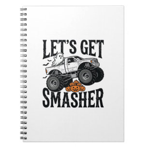 Halloween Monster Truck Smasher Vintage Shirt Desi Notebook