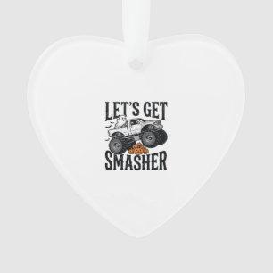 Halloween Monster Truck Smasher Vintage Shirt Desi Ornament