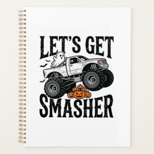 Halloween Monster Truck Smasher Vintage Shirt Desi Planner