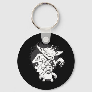 Halloween Monster with Creepy Creature Design Key Ring