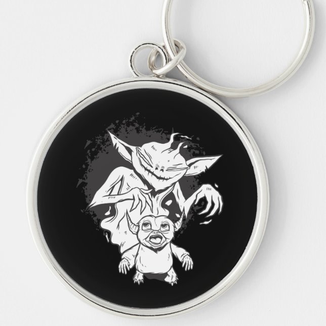 Halloween Monster with Creepy Creature Design Key Ring (Front)