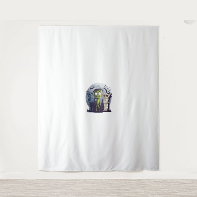 Halloween Monster Yoga Class Tapestry (Front)
