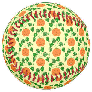 Halloween Monstera Plant in Pumpkin Patterned Softball