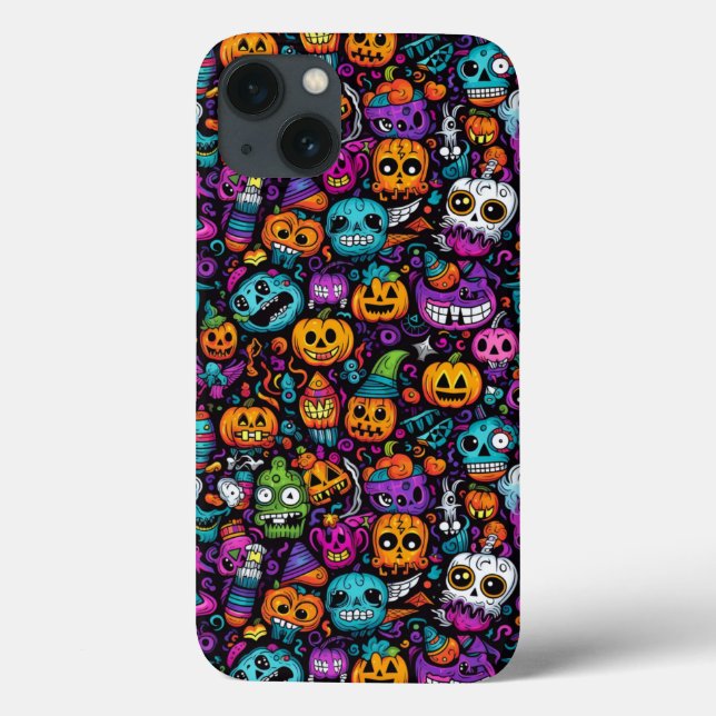 Halloween monsters iPhone case (Back)