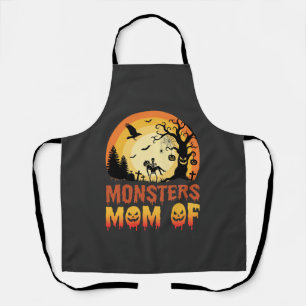 Halloween Monsters Mum of Skeleton Family Apron