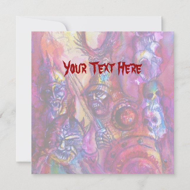 HALLOWEEN MONSTERS / ORK WAR Fantasy Card (Front)