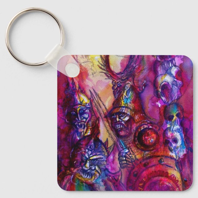 HALLOWEEN MONSTERS / ORK WAR Fantasy Key Ring (Front)