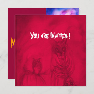 HALLOWEEN MONSTERS / ORK WAR INVITATION