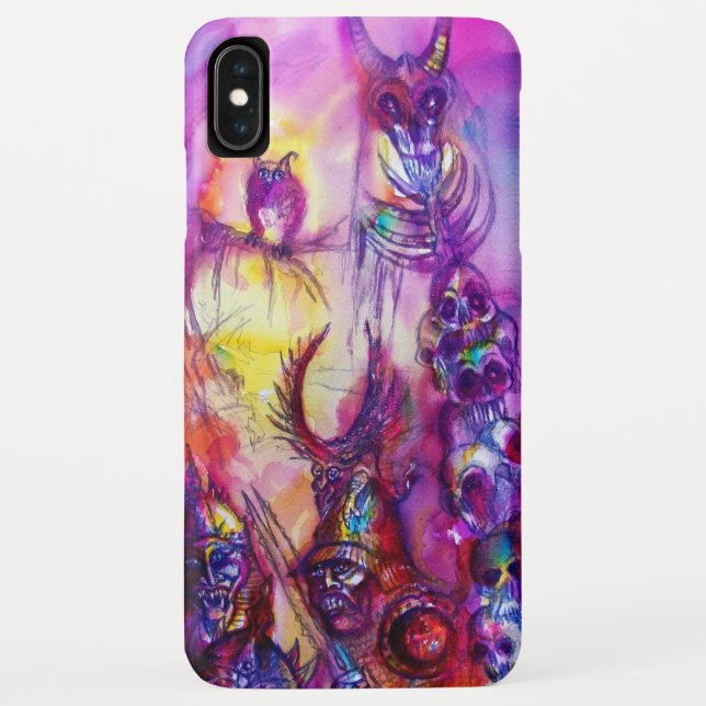 HALLOWEEN MONSTERS / ORK WAR Red Purple Fantasy Case-Mate iPhone Case (Back)