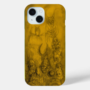 HALLOWEEN MONSTERS / ORK WAR Yellow Fantasy iPhone 15 Case