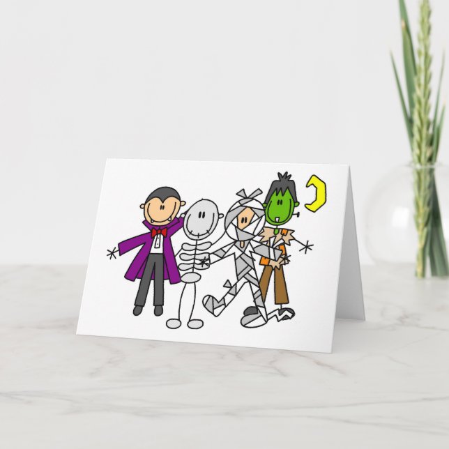 Halloween Monsters Tshirts and Gifts Card (Front)