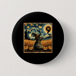 Halloween Moo Deng Witch Comma La Harris 6 Cm Round Badge