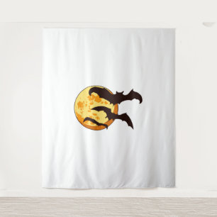 Halloween Moon & Bats Tapestry