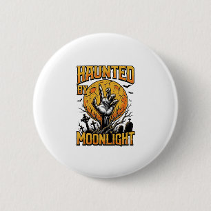 Halloween Moon Graveyard Vintage Engraving Shirt_1 6 Cm Round Badge