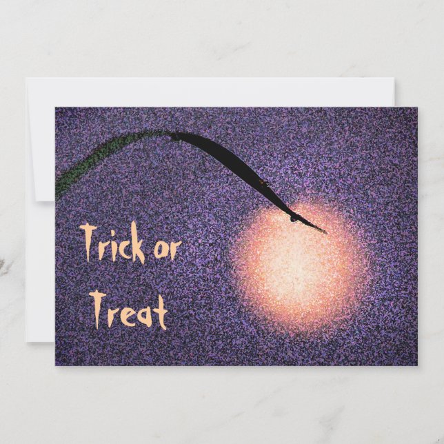 Halloween Moon Invitation (Front)
