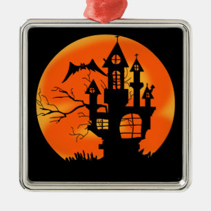 Halloween Moon Metal Ornament