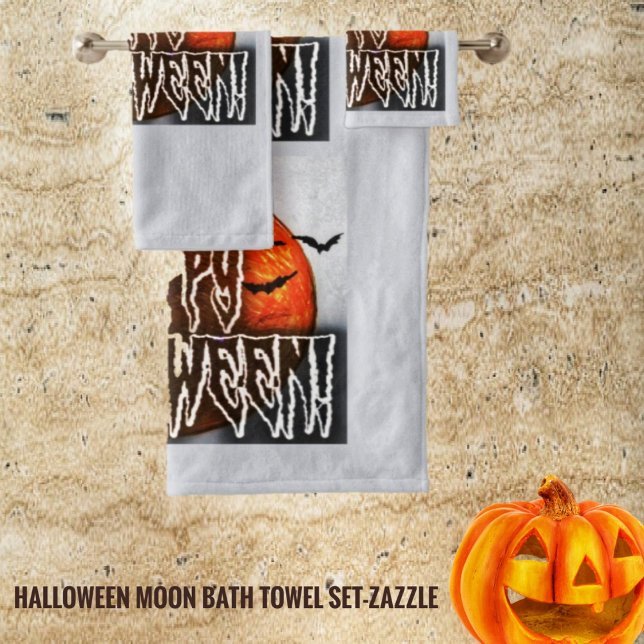 Halloween Moon -PG Bath Towel Set (Creator Uploaded)