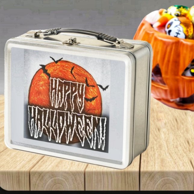 Halloween Moon-PG Metal Lunch Box (Your metal lunch box should reflect the Halloween season, as well!)