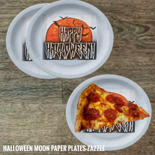 Halloween Moon-PG Paper Plate
