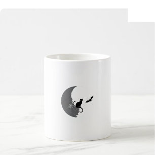 Halloween Moon Phase Mug - Bone & Charcoal