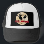 Halloween Moon Silhouette Ghosts Bats Trucker Hat<br><div class="desc">A PERFECT GIFT FOR HALOWEEN PARTY,  HALLOWEEN COSTUME,  HALLOWEEN PARTY,  HALLOWEEN TRICK OR TREAT,  HALLOWEEN NIGHT EVENTS.</div>