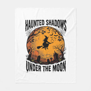 Halloween Moon Witch Vintage Spooky Night Shirt_1 Fleece Blanket