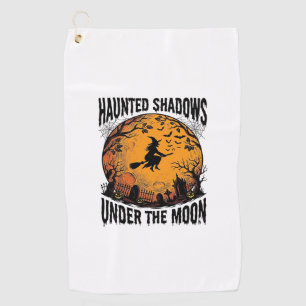 Halloween Moon Witch Vintage Spooky Night Shirt_1 Golf Towel