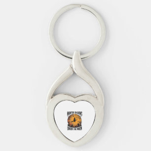 Halloween Moon Witch Vintage Spooky Night Shirt_1 Key Ring