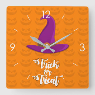 Halloween Moonlight Haunted House Square Wall Cloc Square Wall Clock