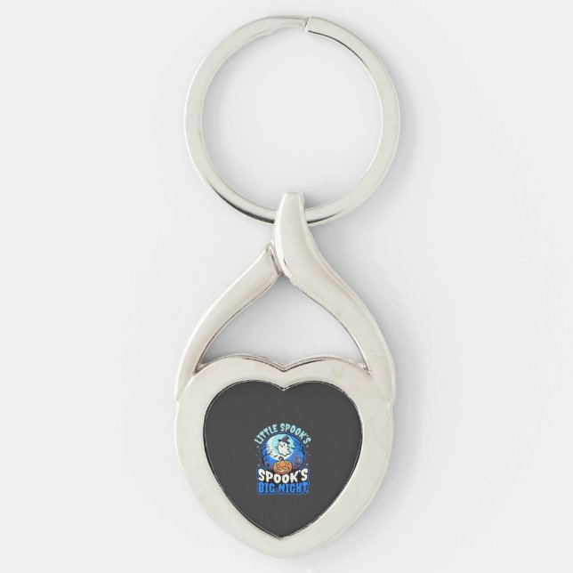 Halloween Moonlit Baby Ghost Key Ring (Front)