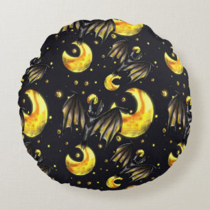 Halloween Moonlit Bats Pillow