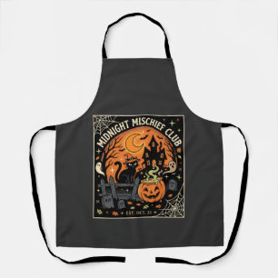 Halloween Moonlit Cat Haunt_2 Apron