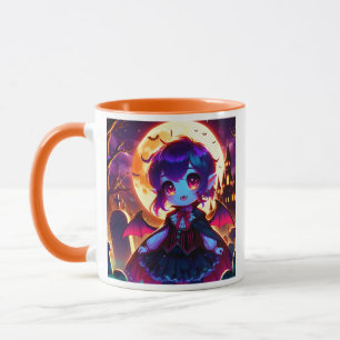 Halloween - Moonlit chibi vampire Mug