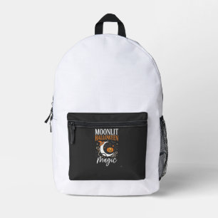 Halloween Moonlit October Magic Printed Backpack