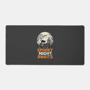 Halloween Moonlit Spooky Night Desk Mat